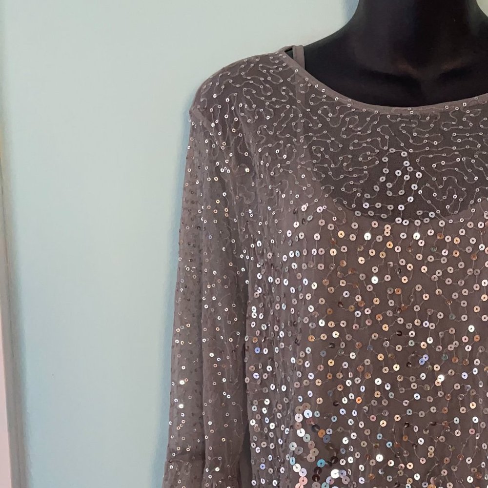 INC Sequin Grey Top